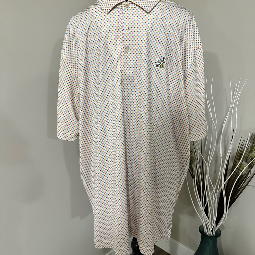 Peter Millar Light Multicoloured Polkadot Golf Shirt